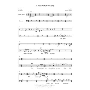 A Recipe for Whisky (for baritone and temple blocks)